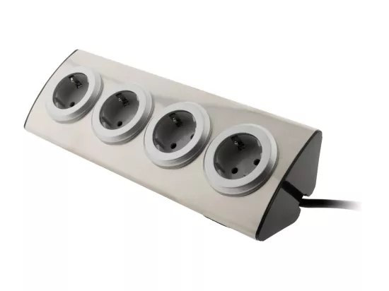 Mutiprise de canapé angle Schuko 4x16A - Gris - Zenitech