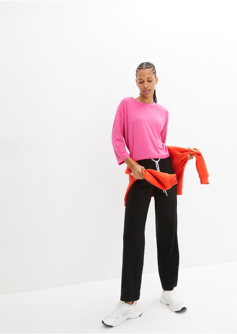 Pantalon en jersey jambes larges, Flared