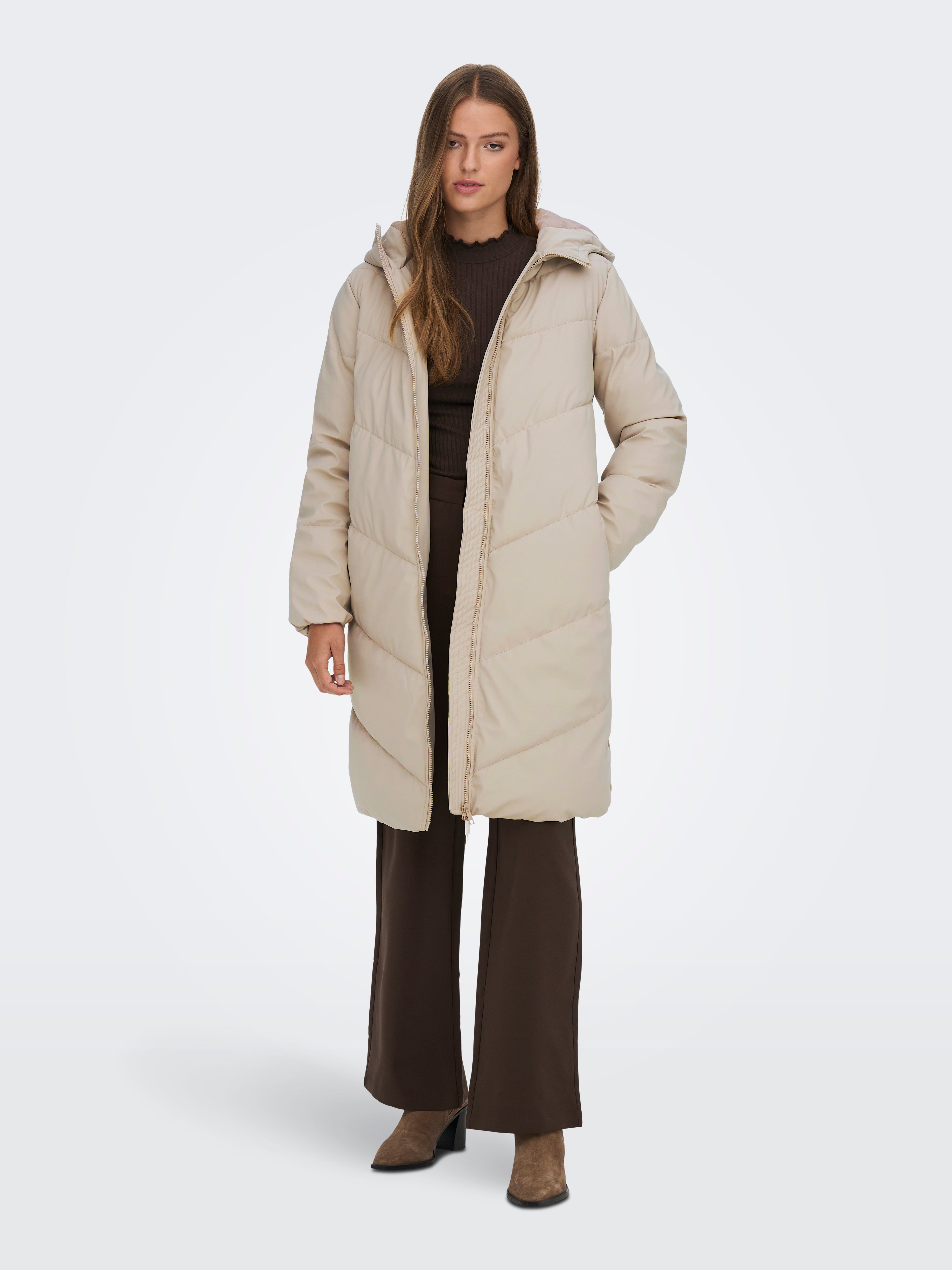 JDYULRIKKA Steppmantel Simply Taupe
