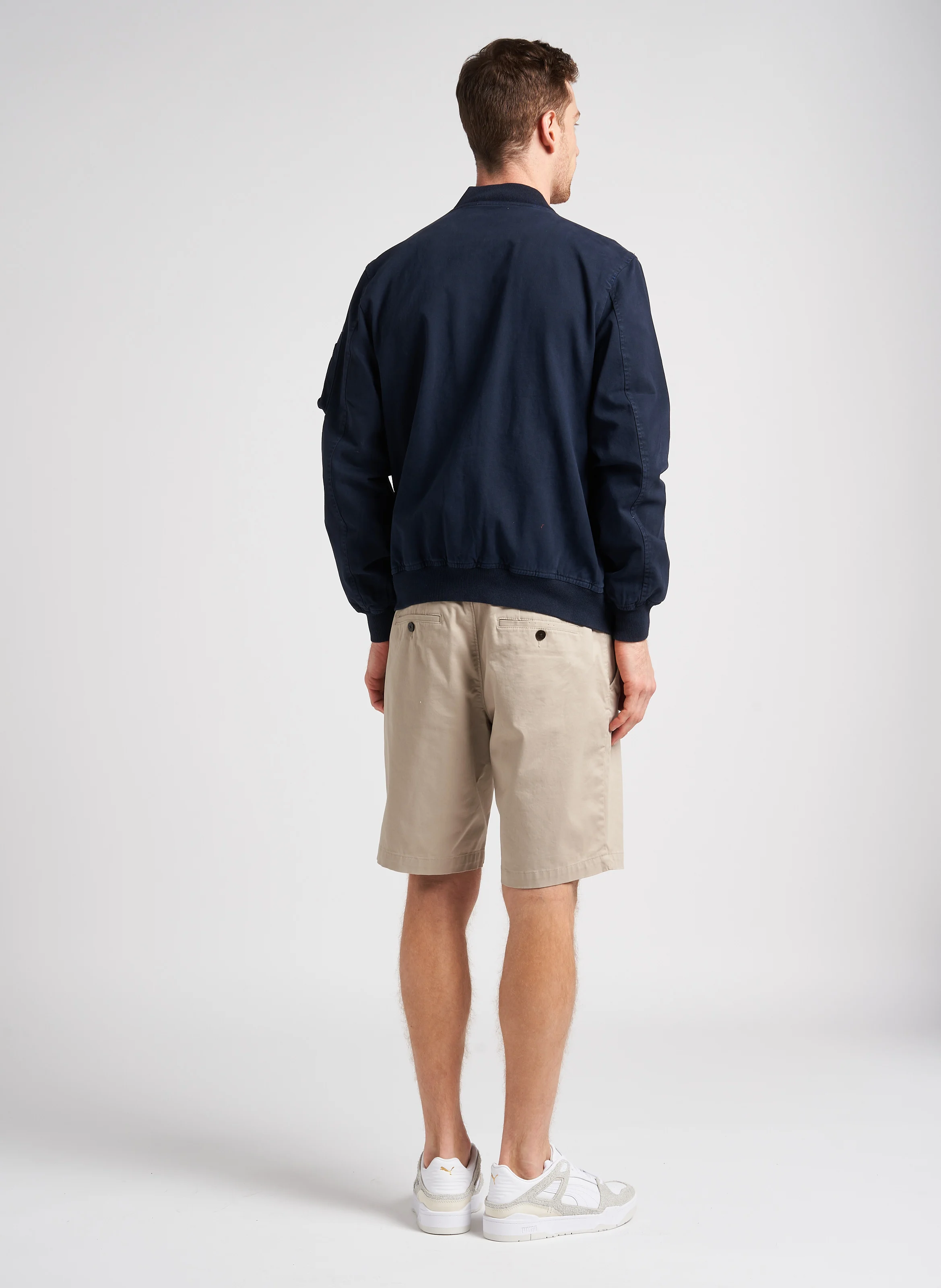 MAC - Bomber droit en coton | Bleu