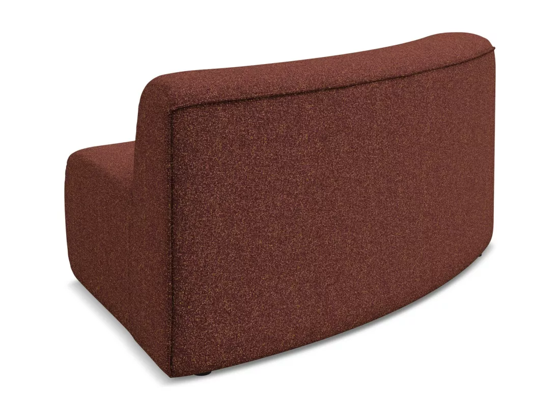 Fauteuil d'angle pour canapé modulable en tissu texturé - bourgogne - EKAHI