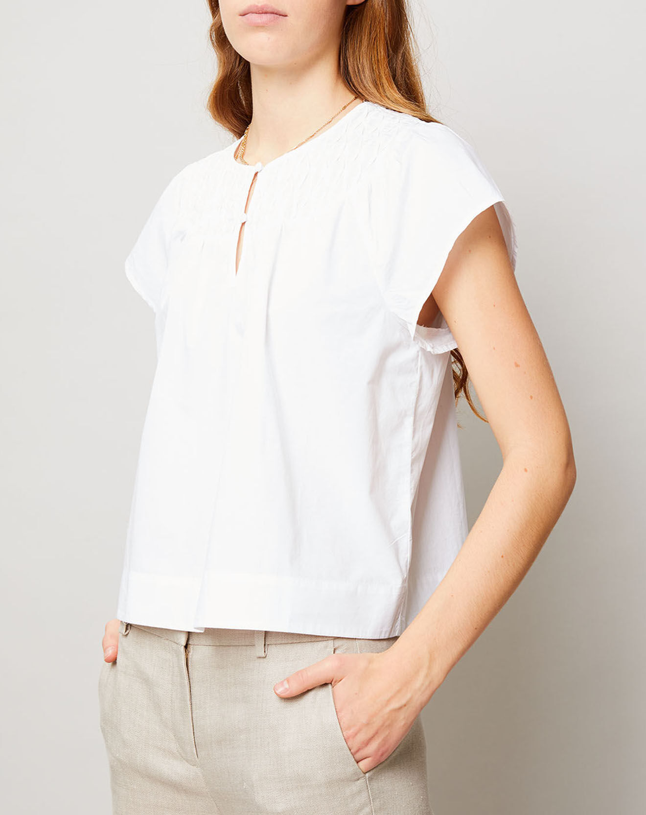 J.Crew Top Smocks uni blanc