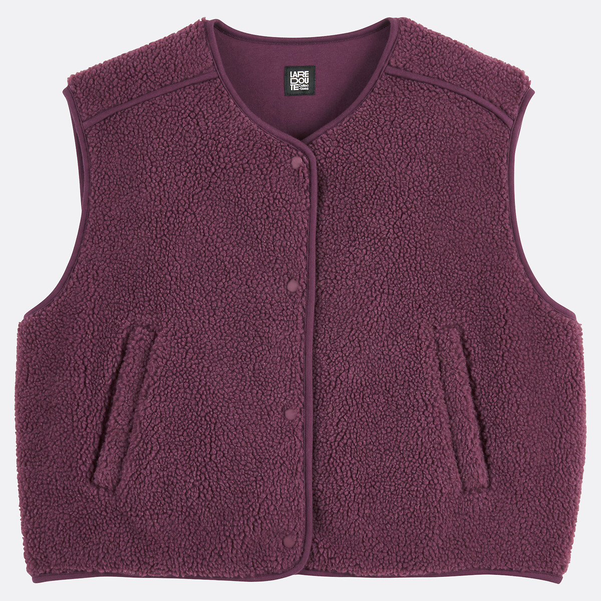 COLEÇÕES LA REDOUTE<br>Cardigã sherpa sem mangas