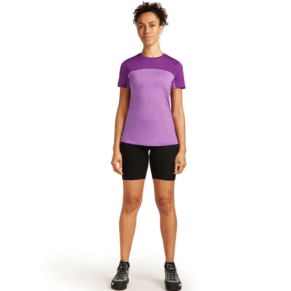 T-shirt randonnée ICEBREAKER W MERINO 125 COOL-LITE SPHERE III SS TEE PASSION HTHR/PASSION/CB