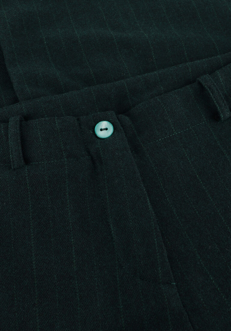 donkergroene sea me happy pantalon alex pants wool striped
