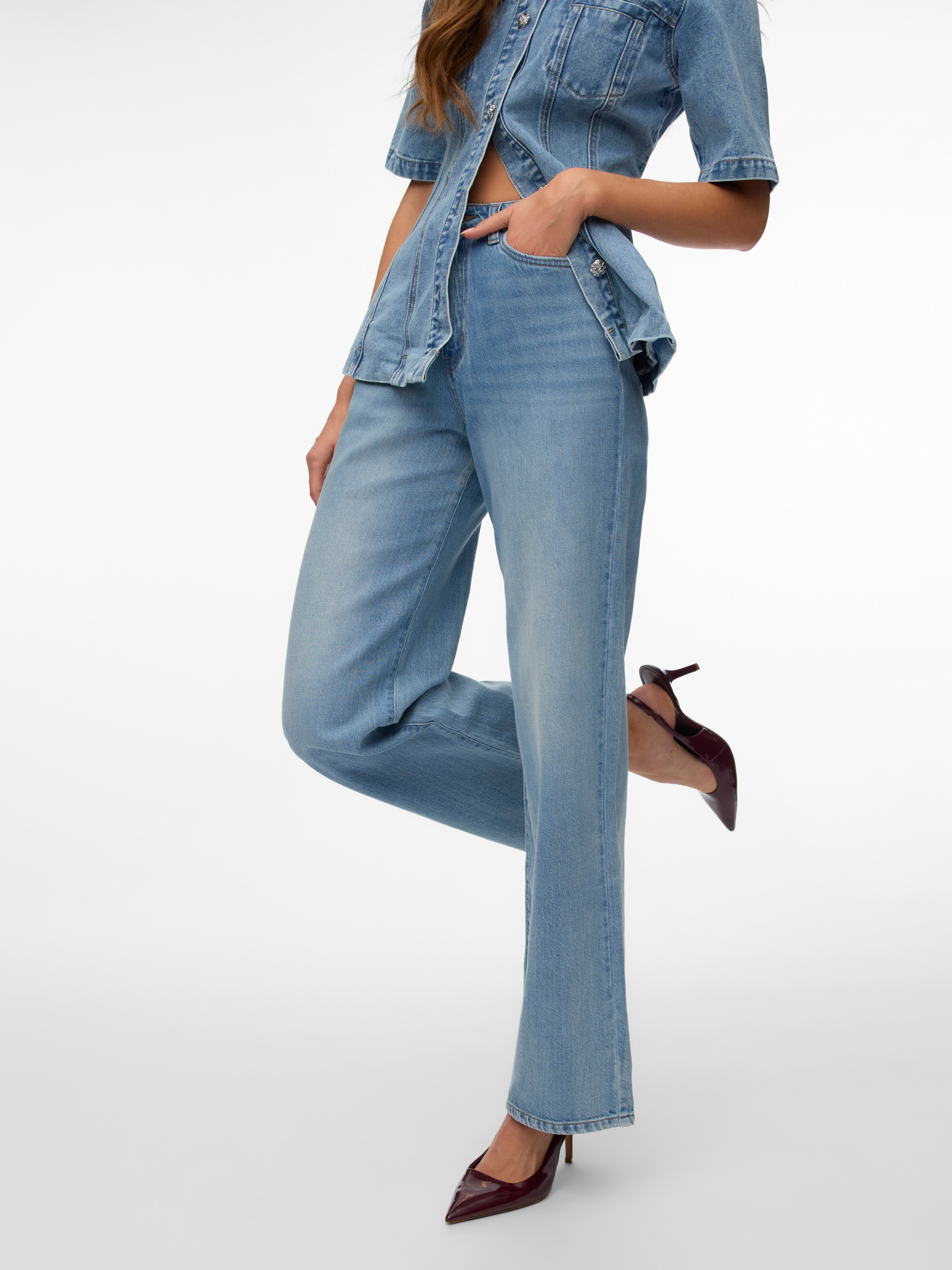 VMVEGA High rise Wide leg fit Jeans