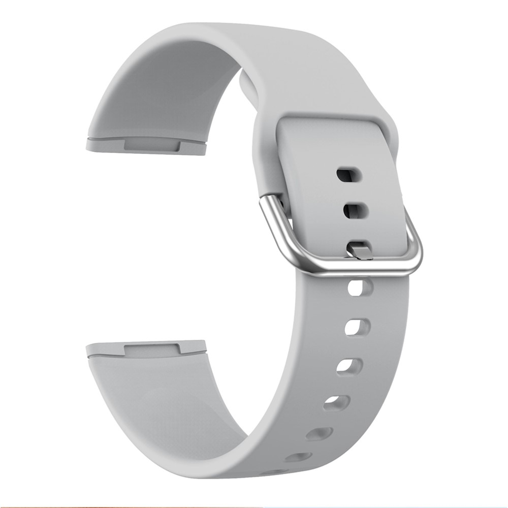 Fitbit Versa 4 / Versa 3 / Sense 2 / Sense Silikon Sport Armband mit Dornschliesse (Gelenkumfang 152-218mm) - Grau