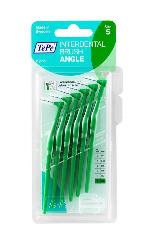 TEPE Angle Interdental-Brush 0.8mm grün 6 Stk