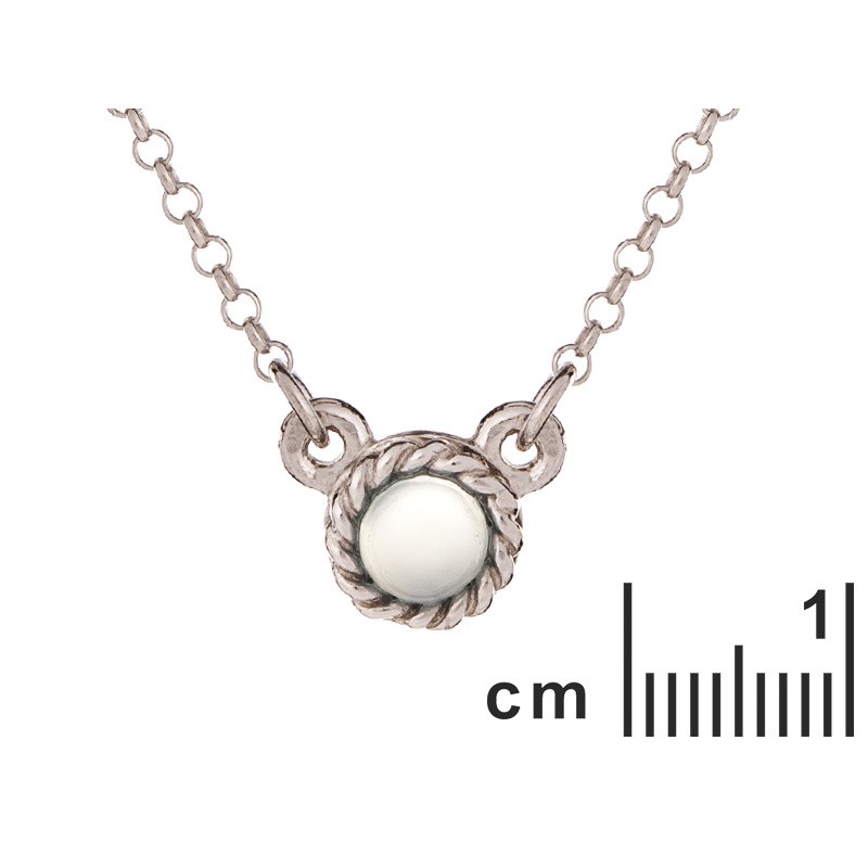 COLLIER ARGENT AGATE AQUA