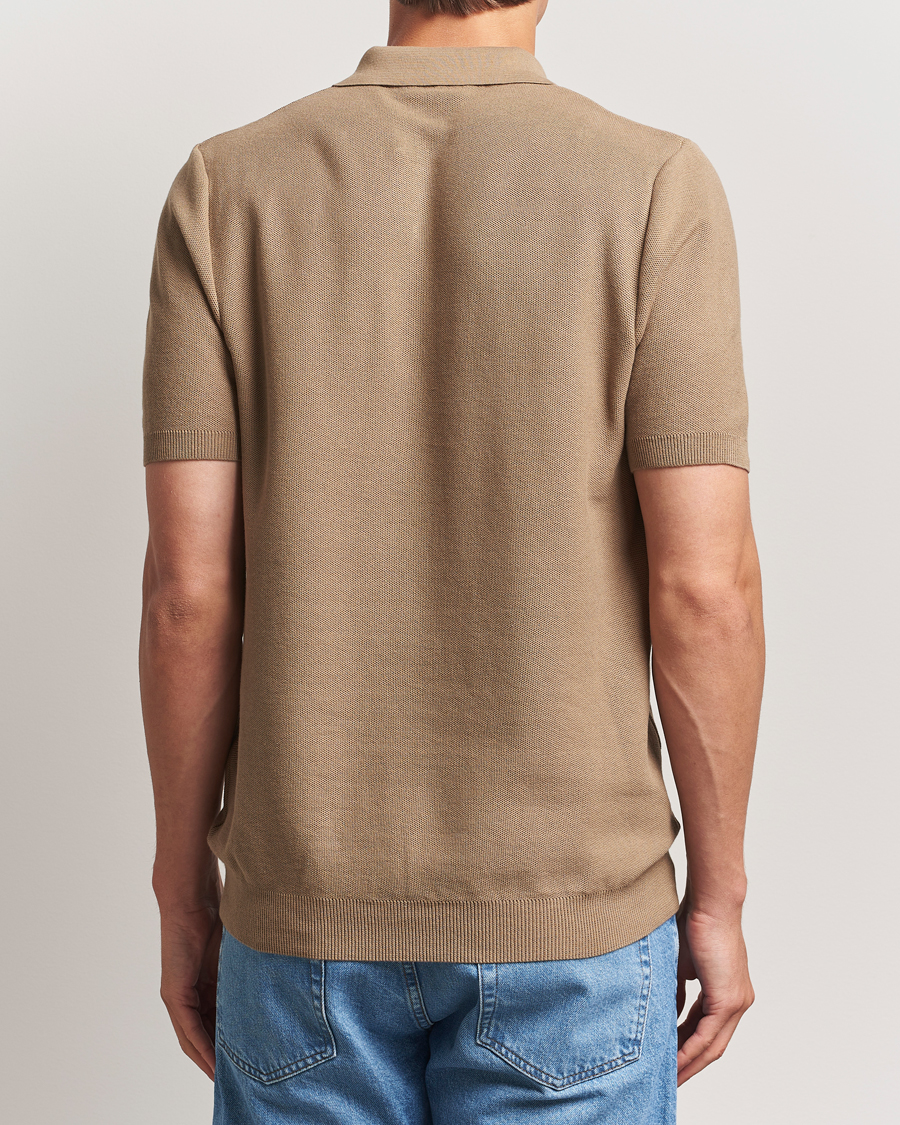 Sunspel Fine Texture Polo Dune