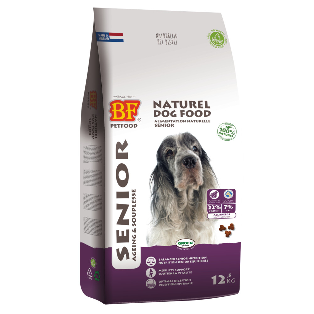 BF Petfood Senior Hondenvoer Naturel12,5 kg
