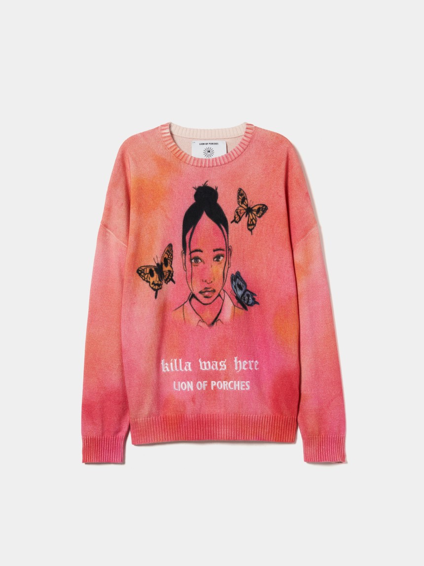 Camisola de malha tie dye Lion x Killa