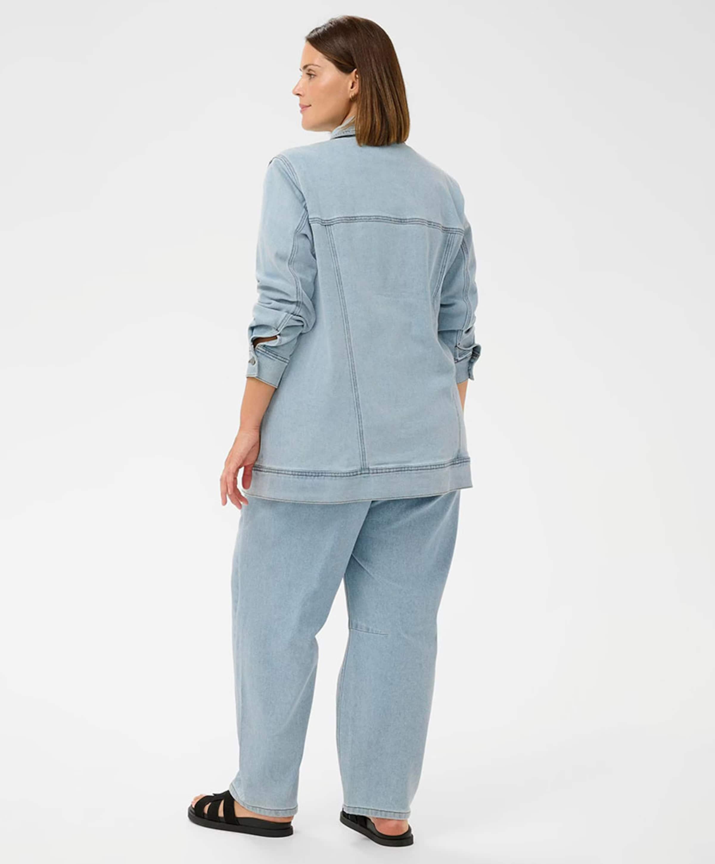 KAFFE Curve Dames spijkerjas  blauw