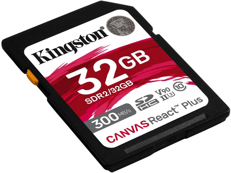 Kingston SDHC-Karte Canvas React Plus 32 GB Professionelle SDHC-Speicherkarte mit 32 GB