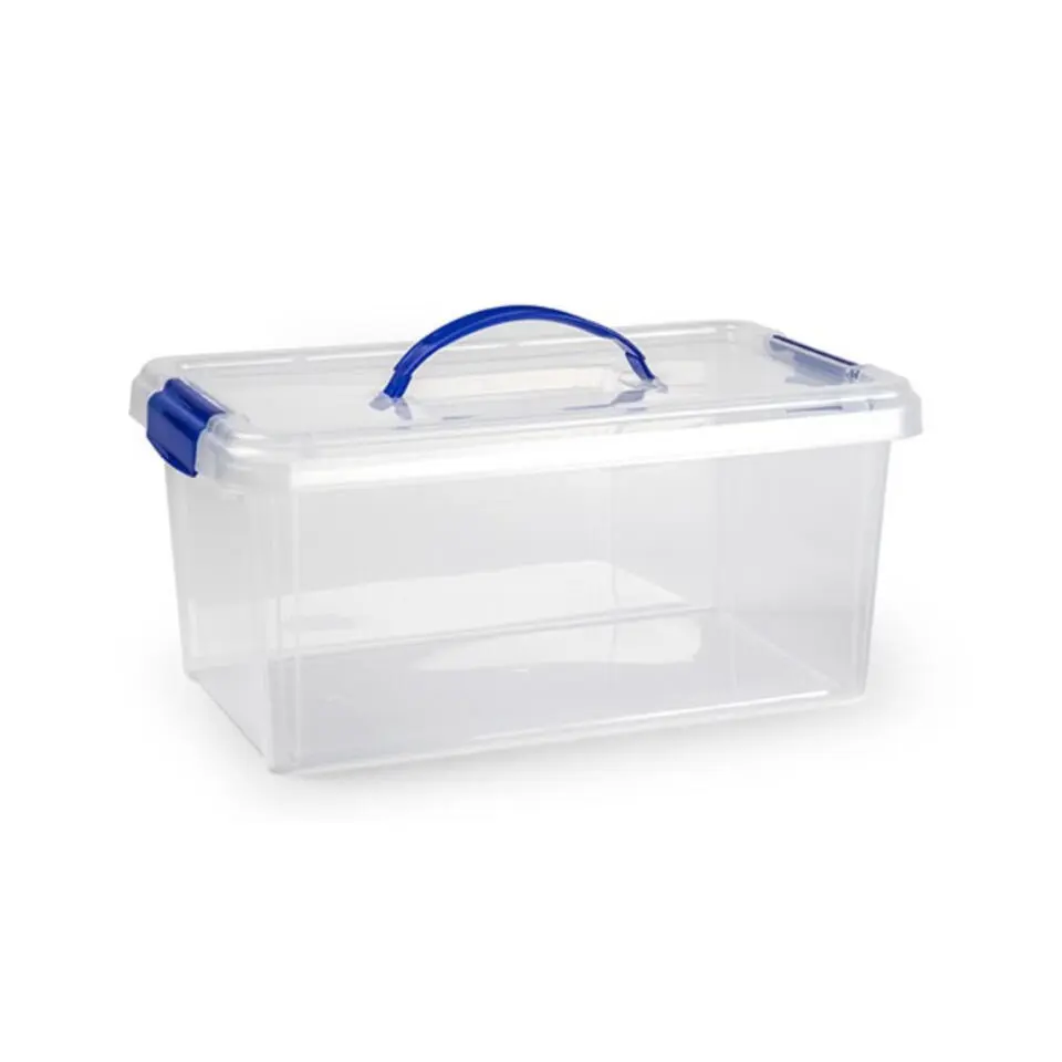 Plastic Forte Opslagbak - met deksel - 10 liter - transparant