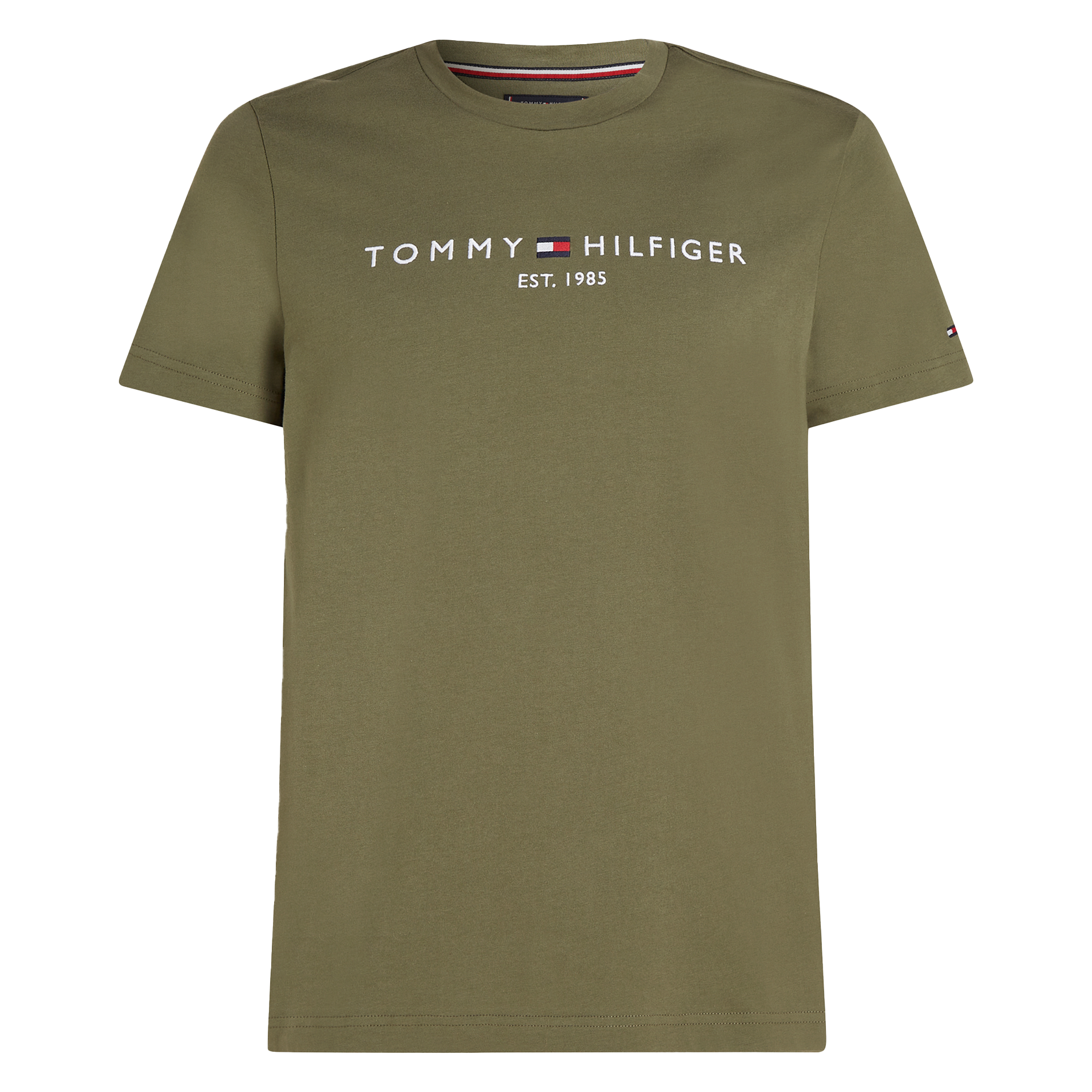 Tee-shirt col rond droit en coton organique | Vert