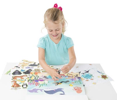 Melissa & Doug Gjenbrukbar Klistremerkebok Dyr