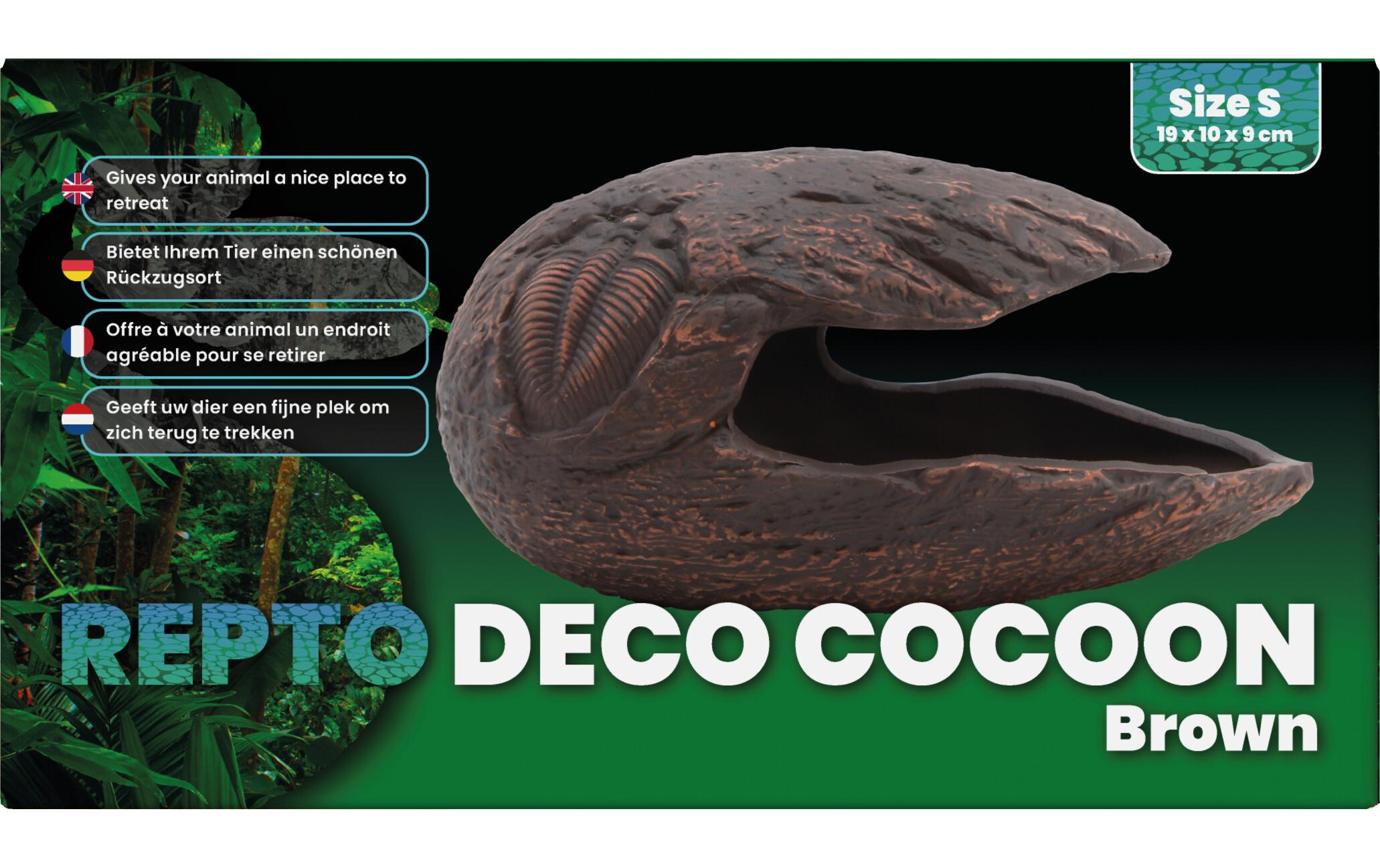 Deco Cocoon Braun SVersteck für Reptilien und Amphibien