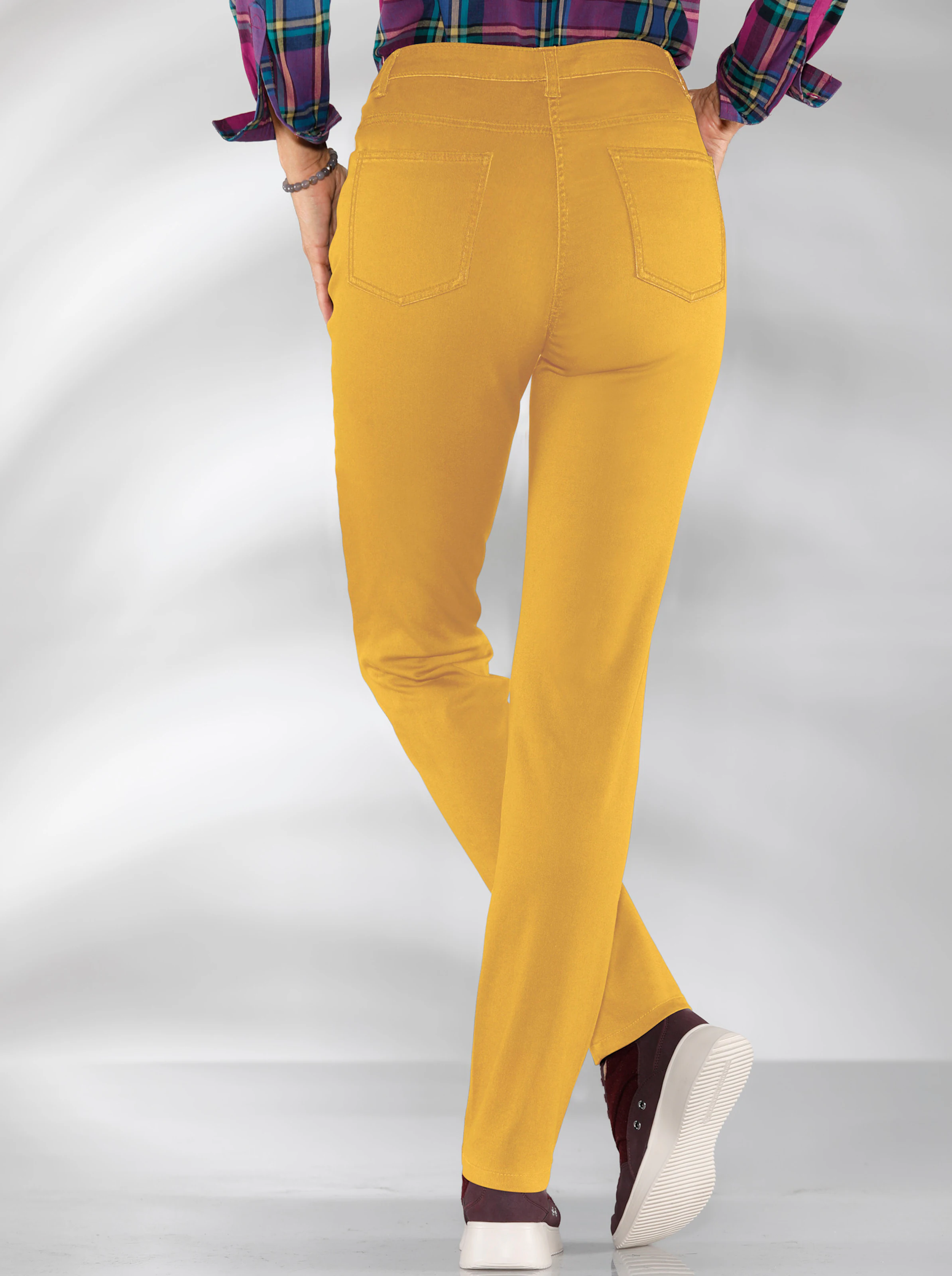 Stretch-Hose in messingfarben