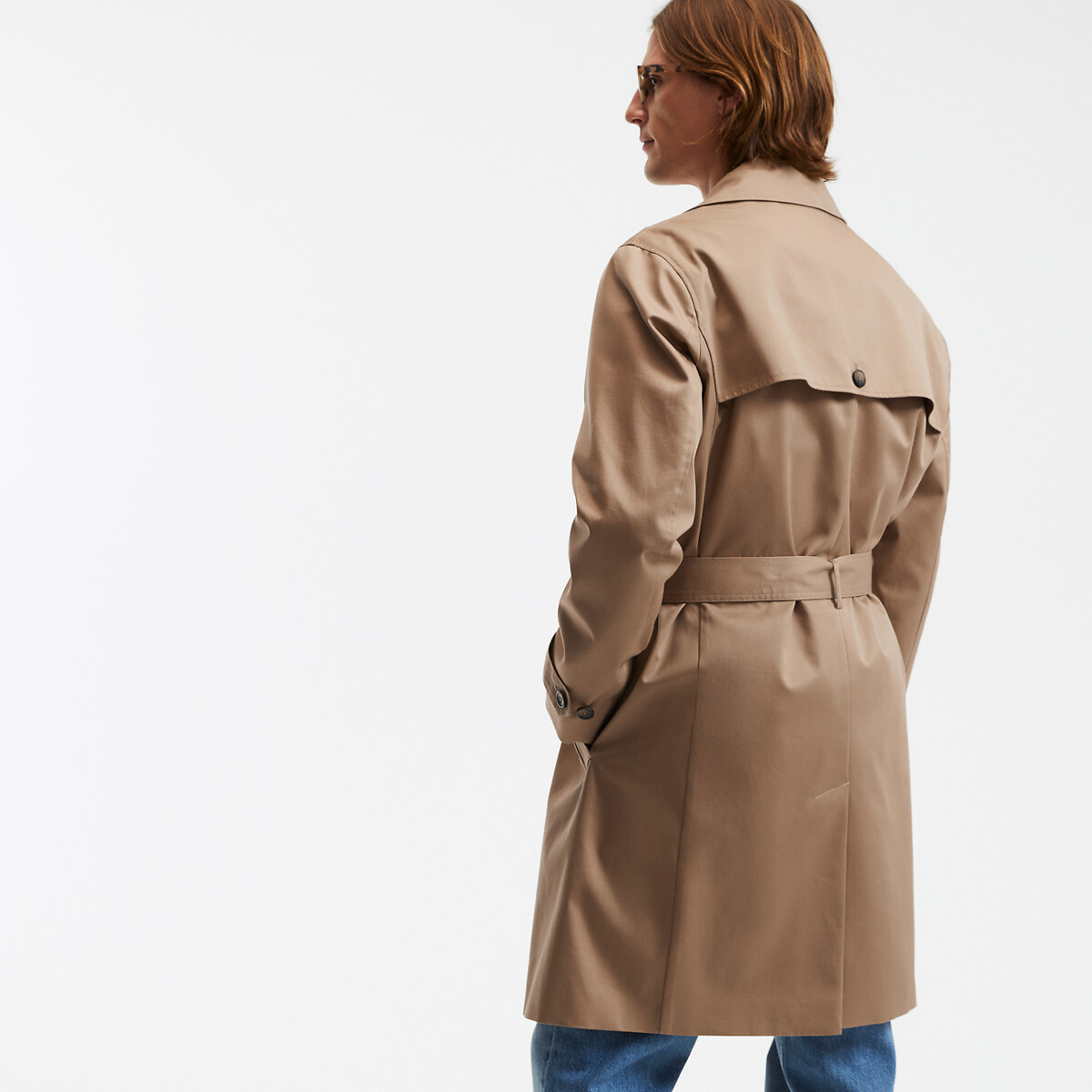 COLEÇÕES LA REDOUTE<br>Trench coat longo para a estação de transição