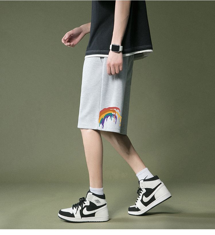 POSI - Shorts met regenboogprint
