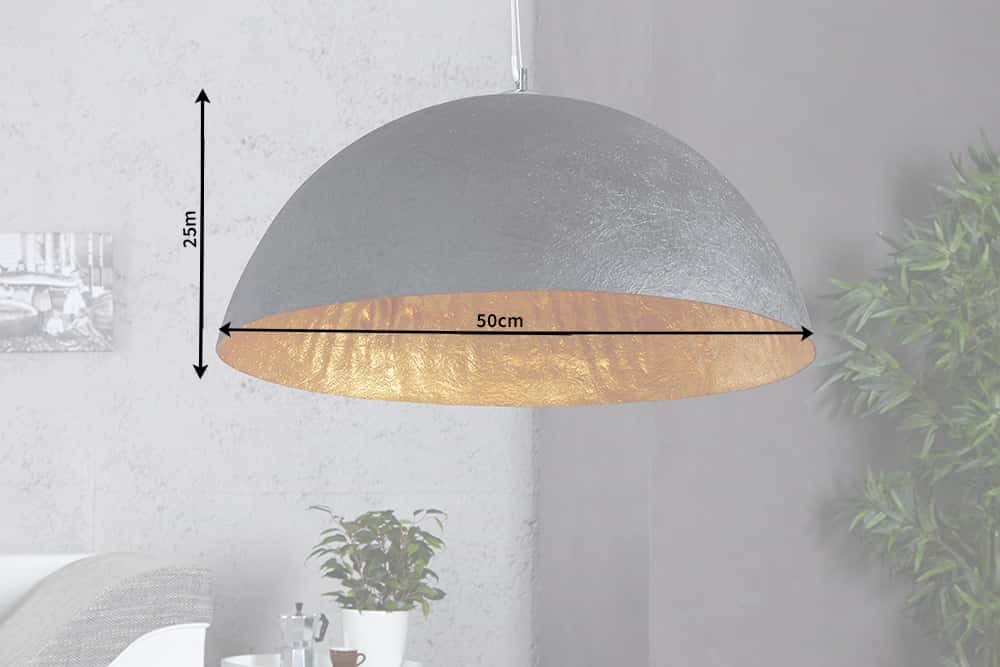 Elegante Design Hängeleuchte GLOW 50cm schwarz gold Hängelampe