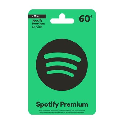 Carte dématérialisée SPOTIFY 60€