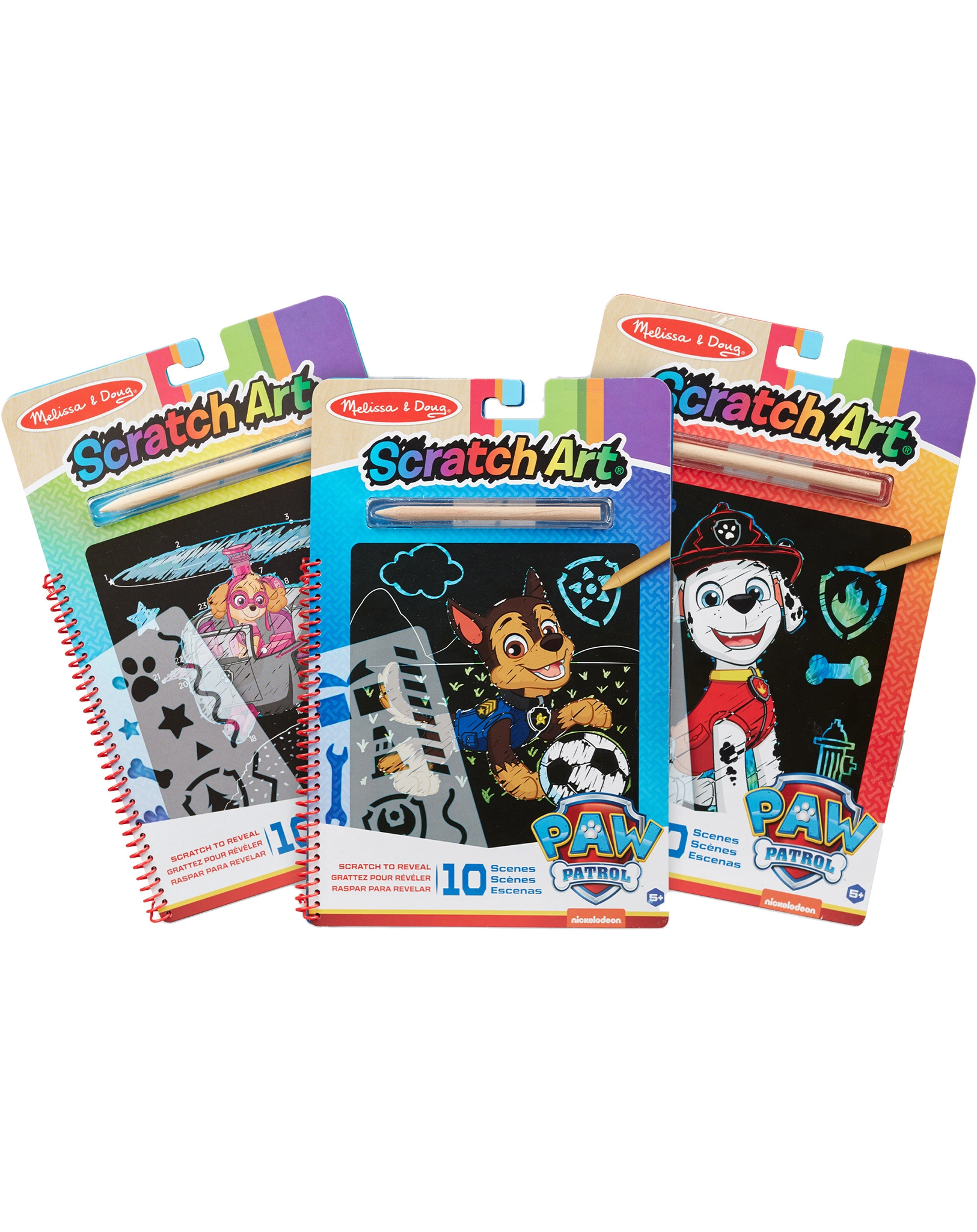 Kratzblock PAW PATROL - CHASE mit Holzstift