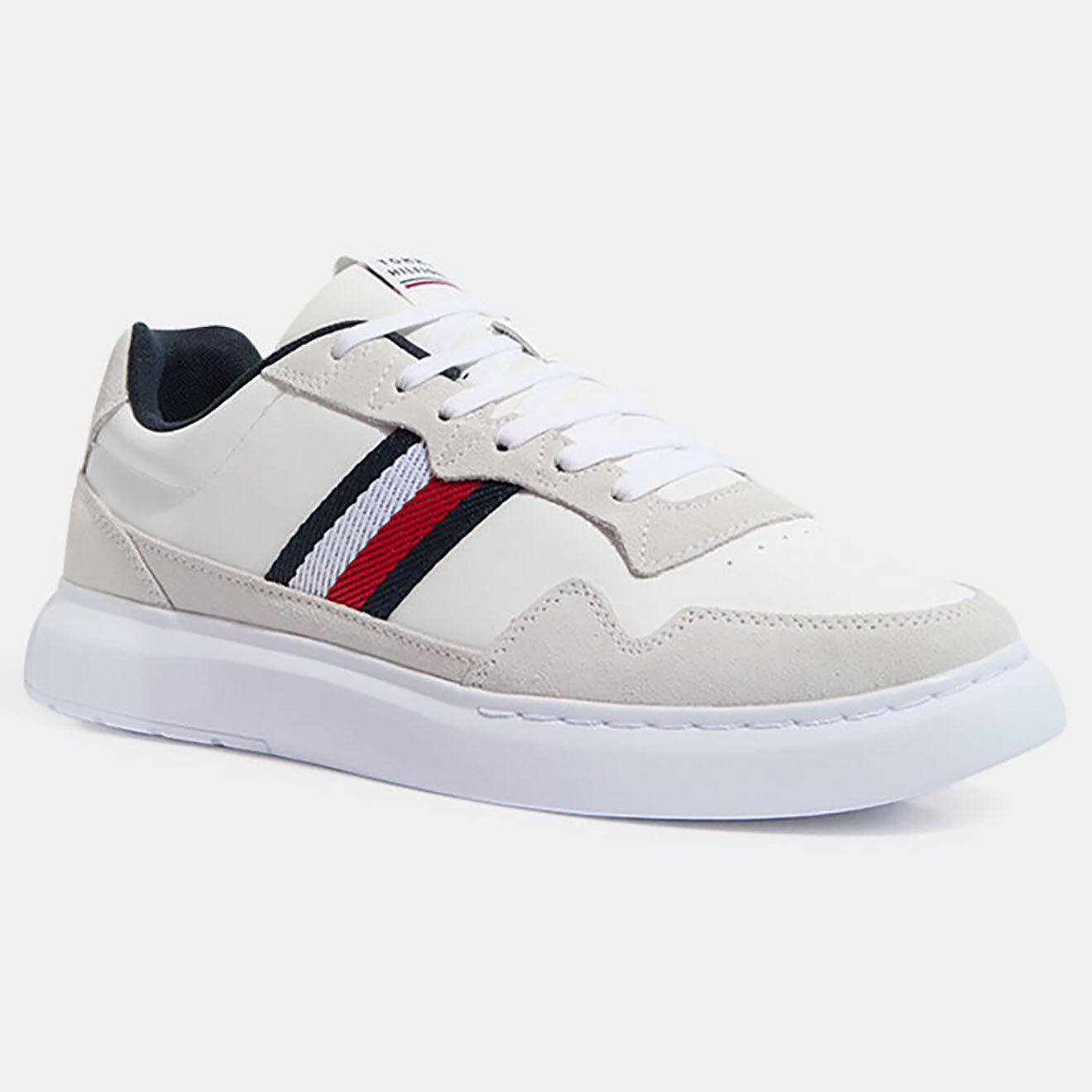 Tommy Hilfiger Baskets en Cuir Lightweight beige/blanc