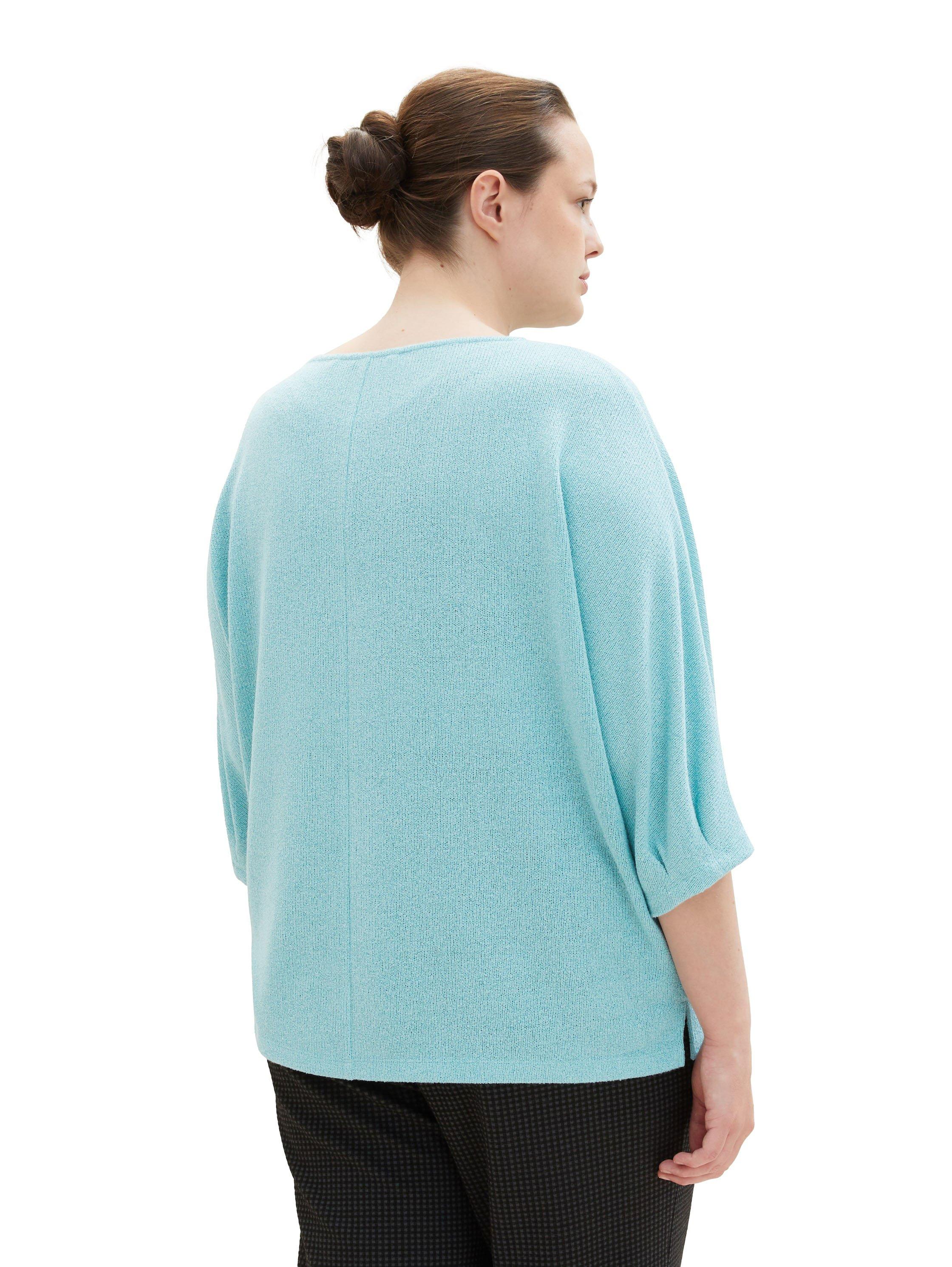 Shirtpullover mit 3/4-langen Fledermausärmeln
