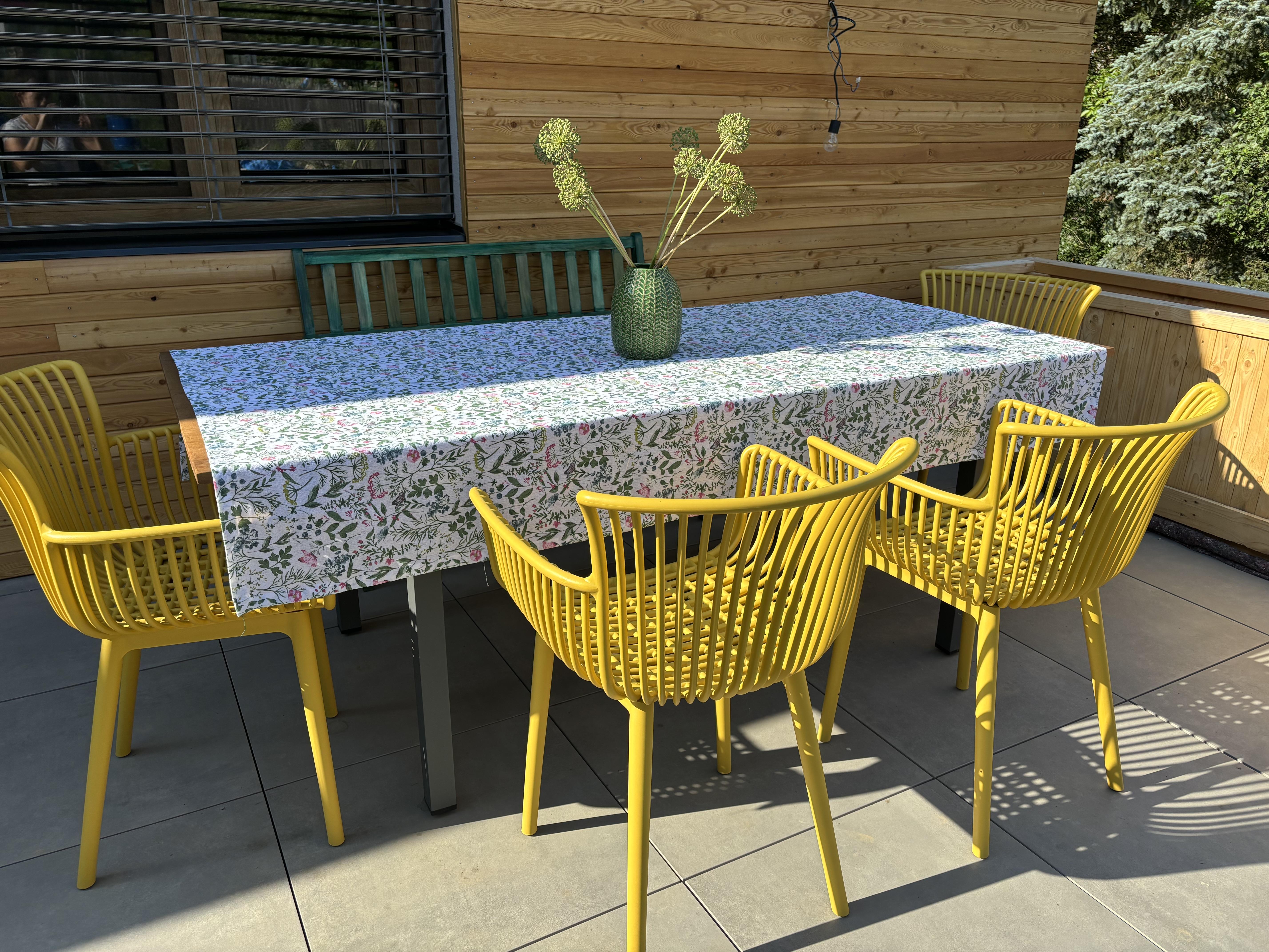 Set van 4 tuinstoelen PESARO Geel