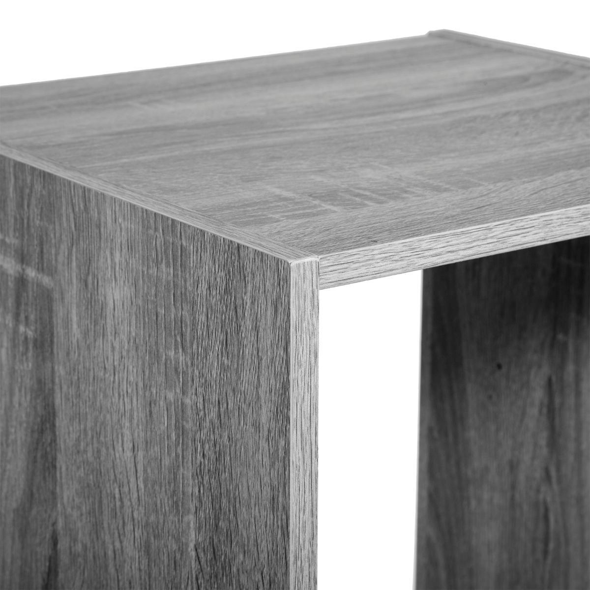 ETAGERE 4 CASES HAUT MIX GRIS