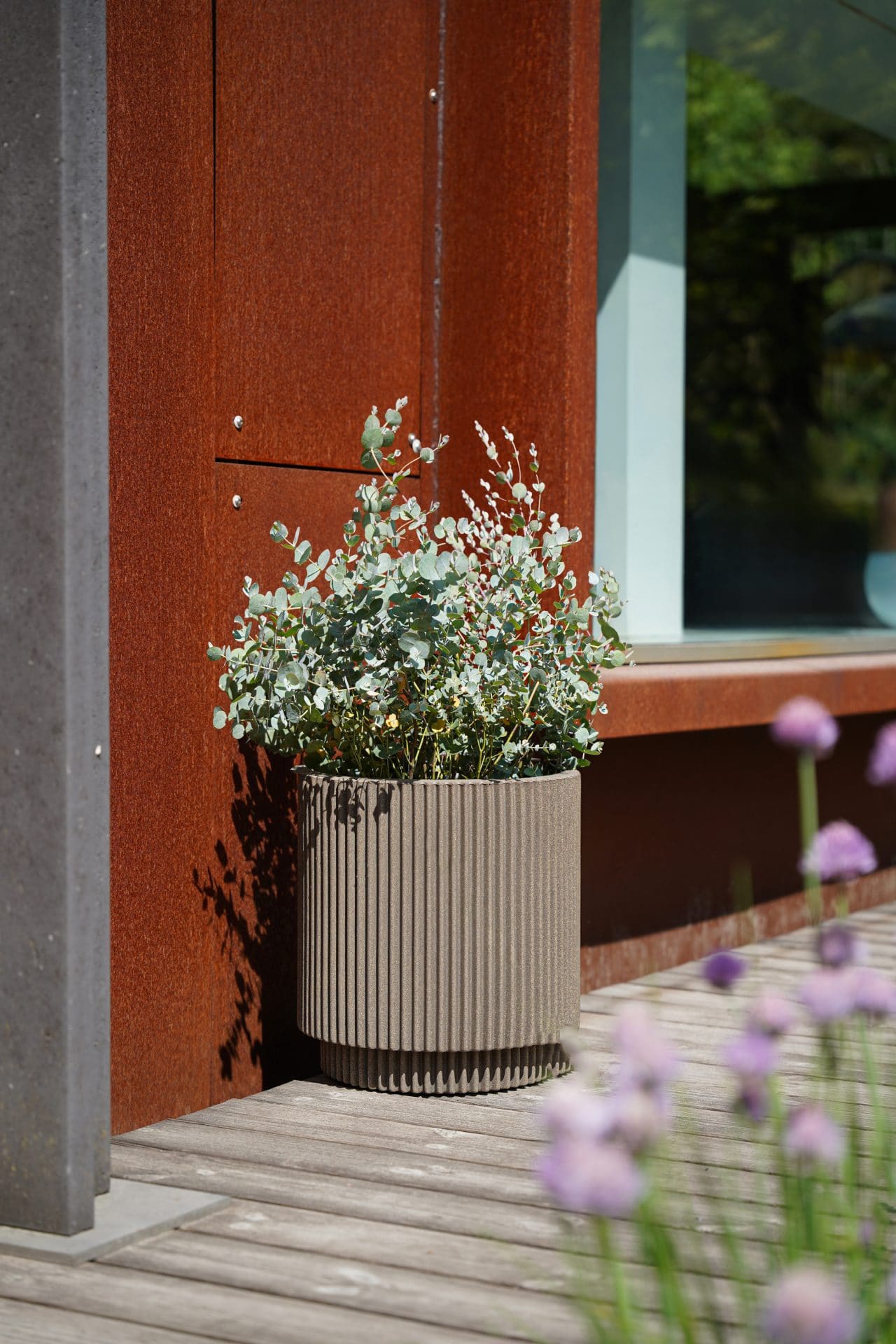 Capi Europe - Vaas cilinder Groove NL - 35x38 - Beige