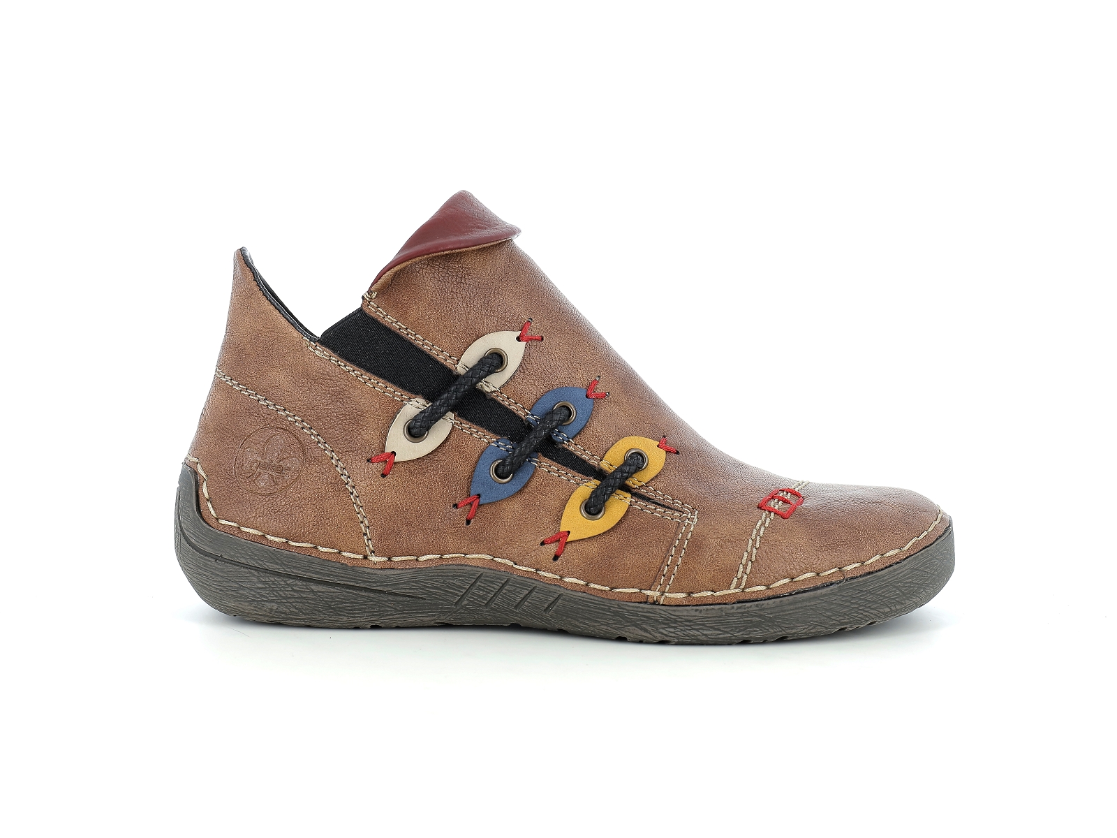 Rieker-72581 Synthétique Cognac