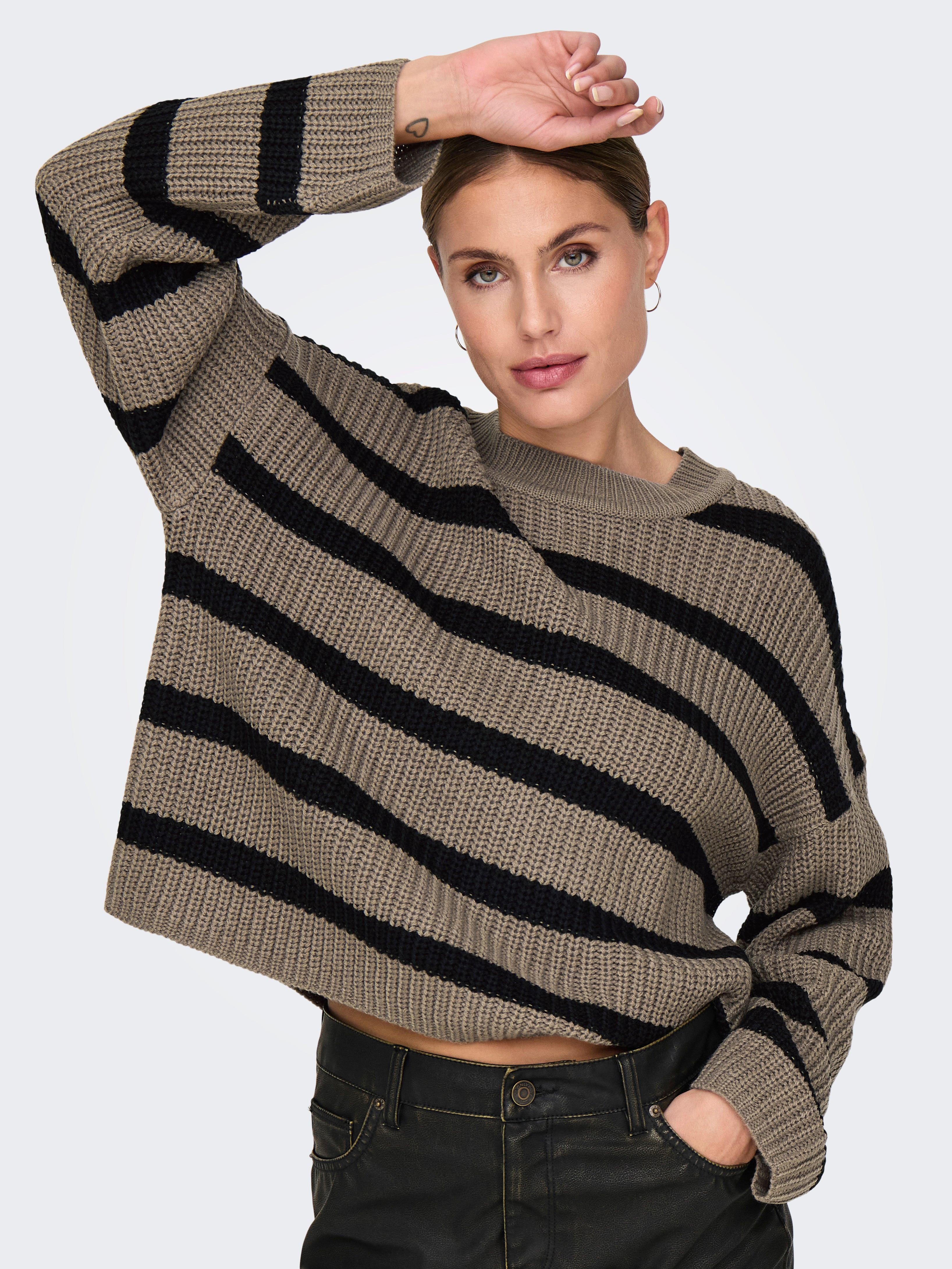 JDYJUSTY Strickpullover Walnut