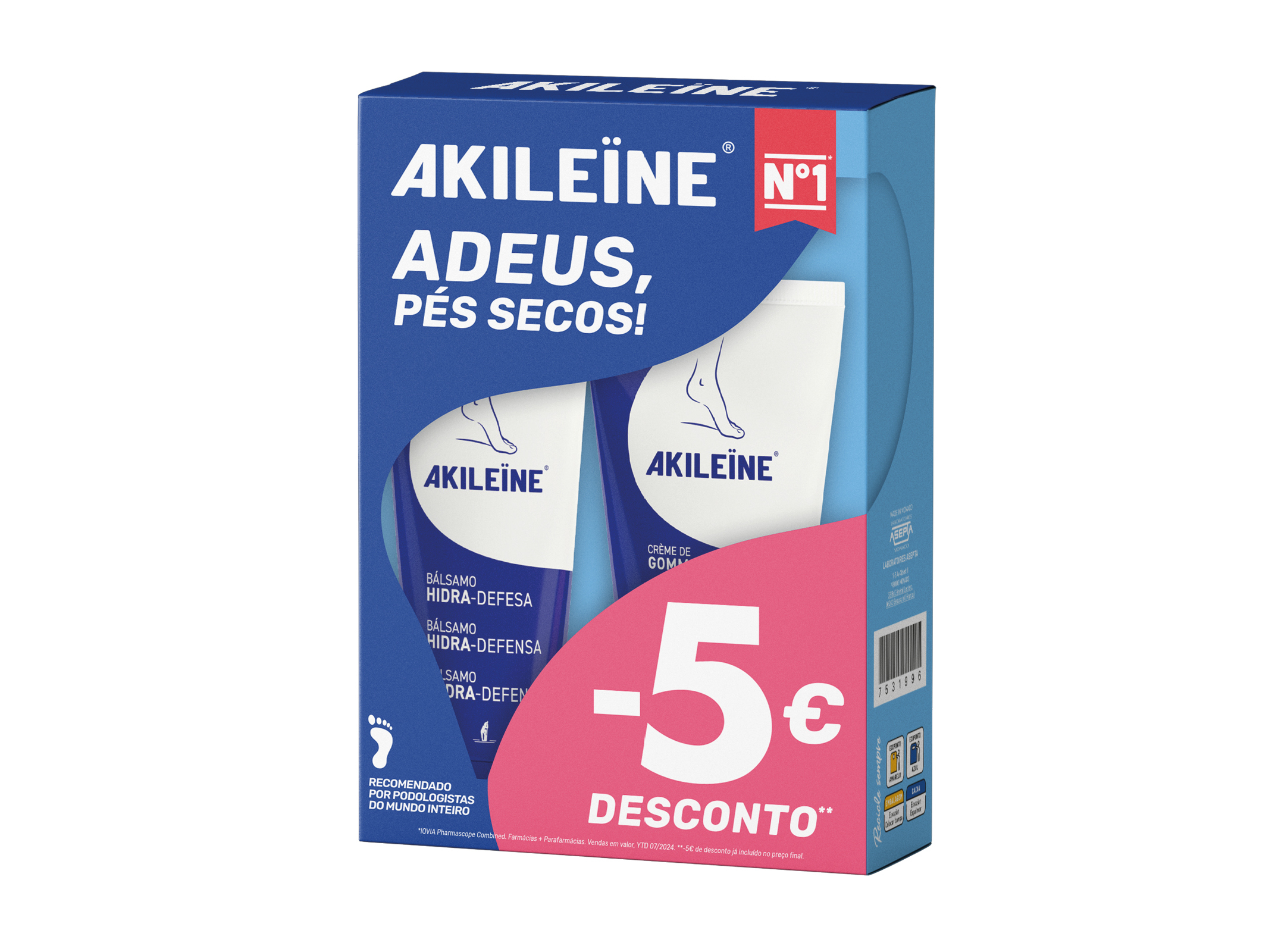 BÁLSAMO AKILEINE HIDRA EXFOLINTE 125ML 75ML -5 DESCONTO