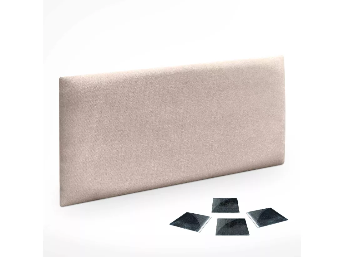 DHOME Lot de 1 Panneaux muraux en tissu auto-adhésifs Panneaux muraux absorbants acoustiques Protection contre les chocs (Beige, 50x40cm, x1)
