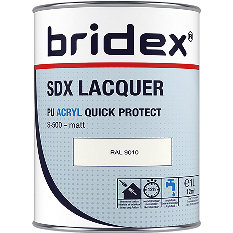 Bridex SDX Lacquer lak acryl 1L RAL 9010 mat