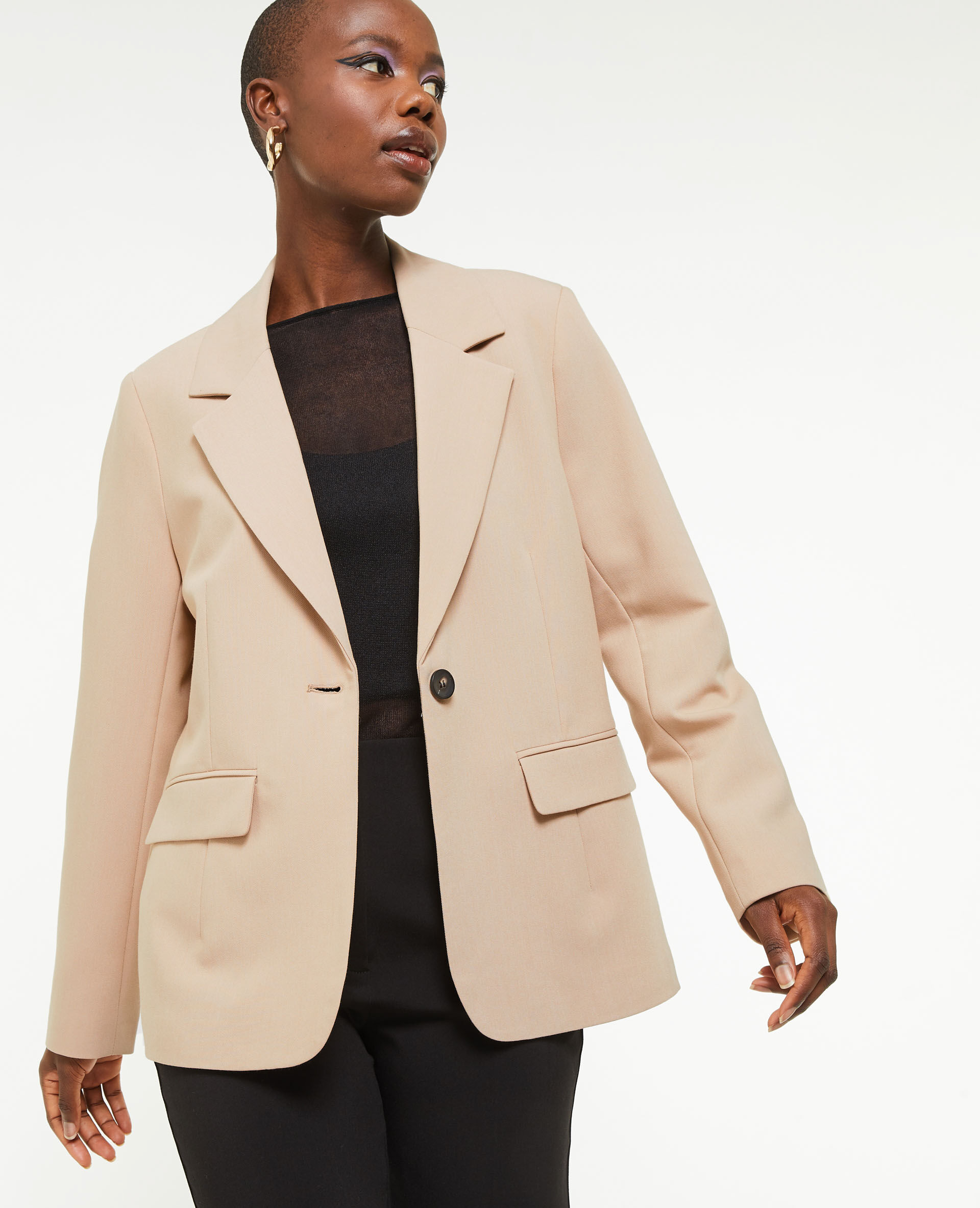 Veste blazer droite - Beige
