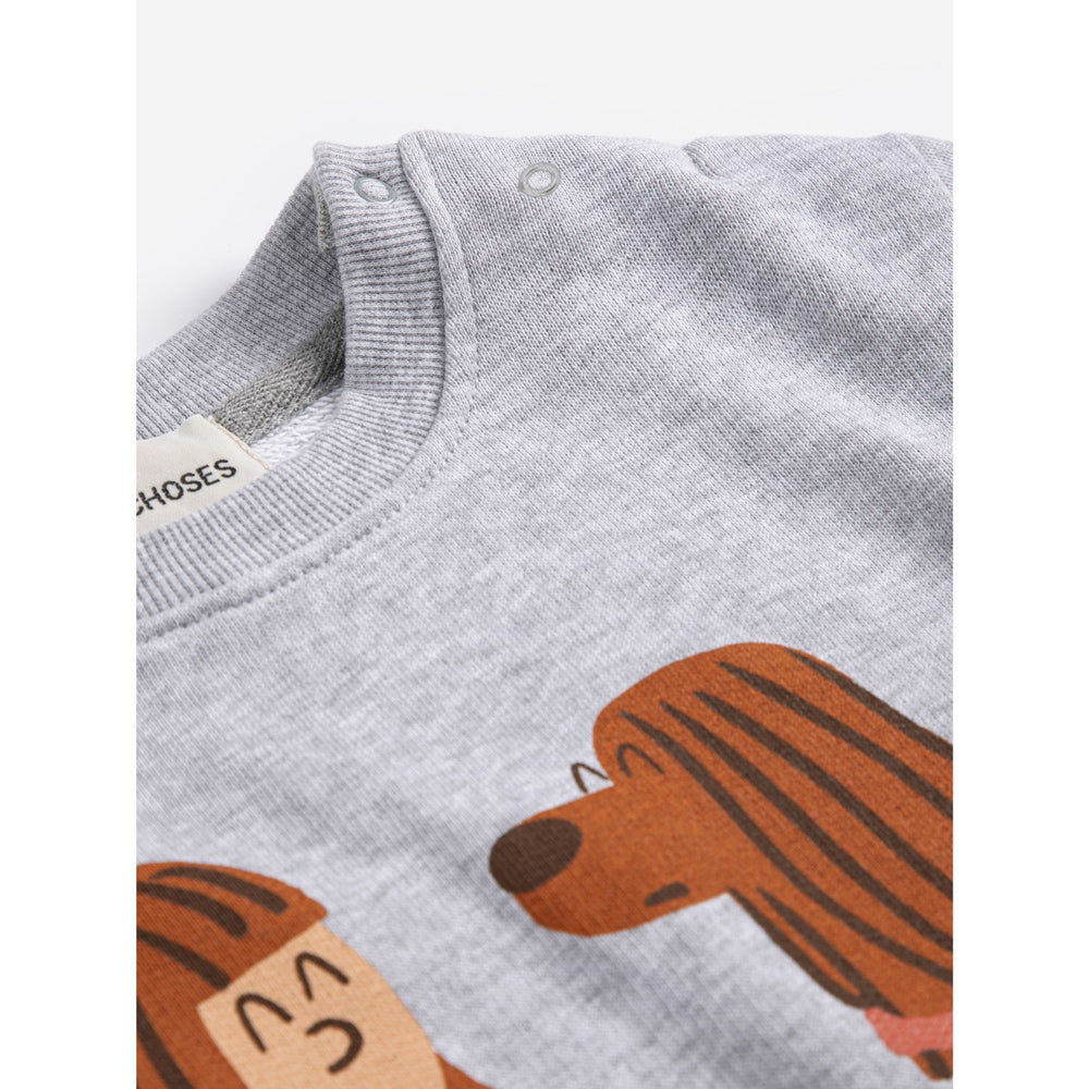 Køb Bobo Choses Heather Grey Friends In A Pickle Sweatshirt