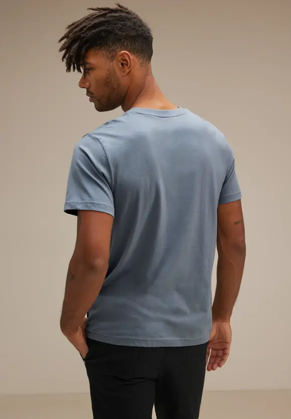 T-Shirt mit Letterprint - dust blue
