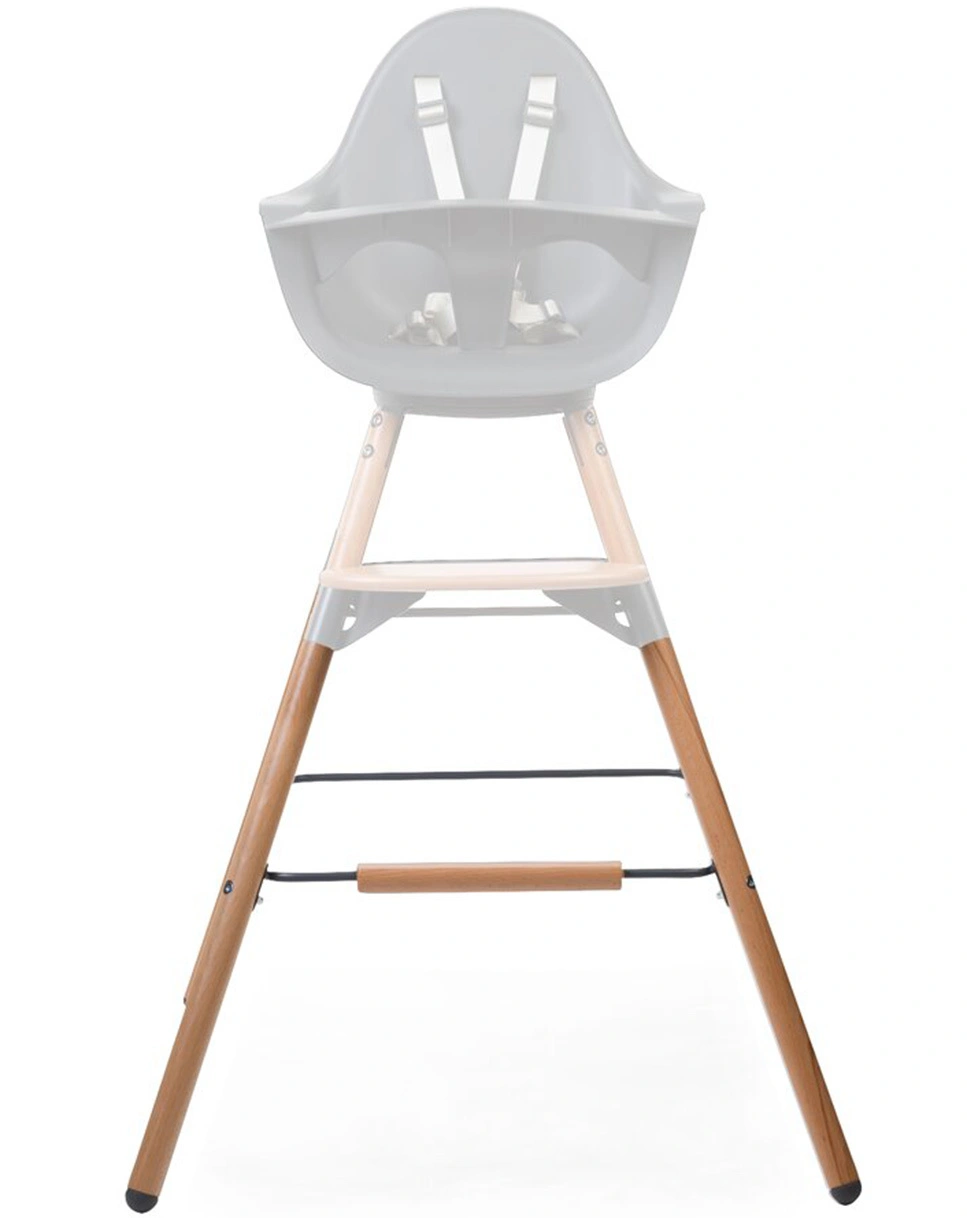 Extra lange Stuhlbeine für EVOLU 2 CHAIR mit Fußstütze in natur