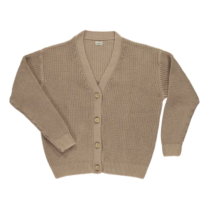 Poudre Organic Cardigan Mate Coton Bio - Collection Femme | Marron glacé