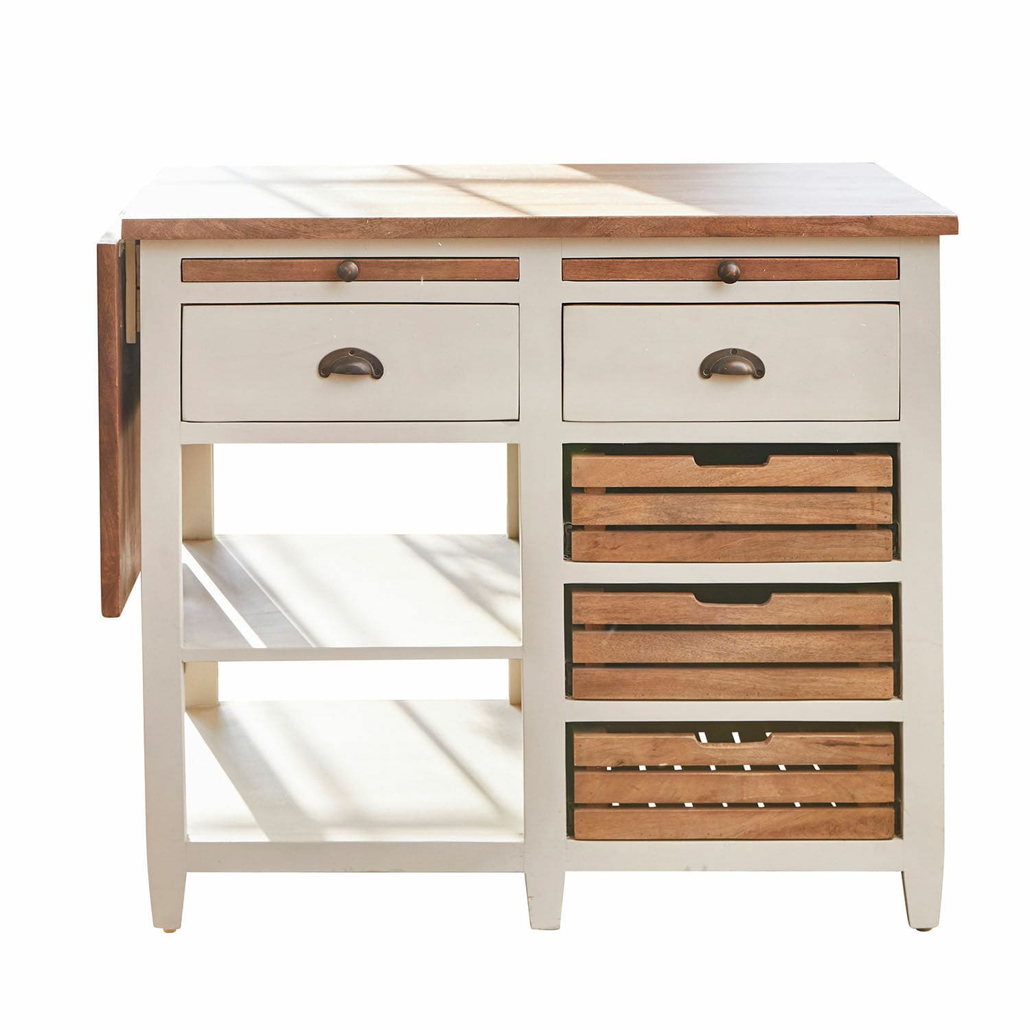 Küchenblock Vauthiermont creme/braun