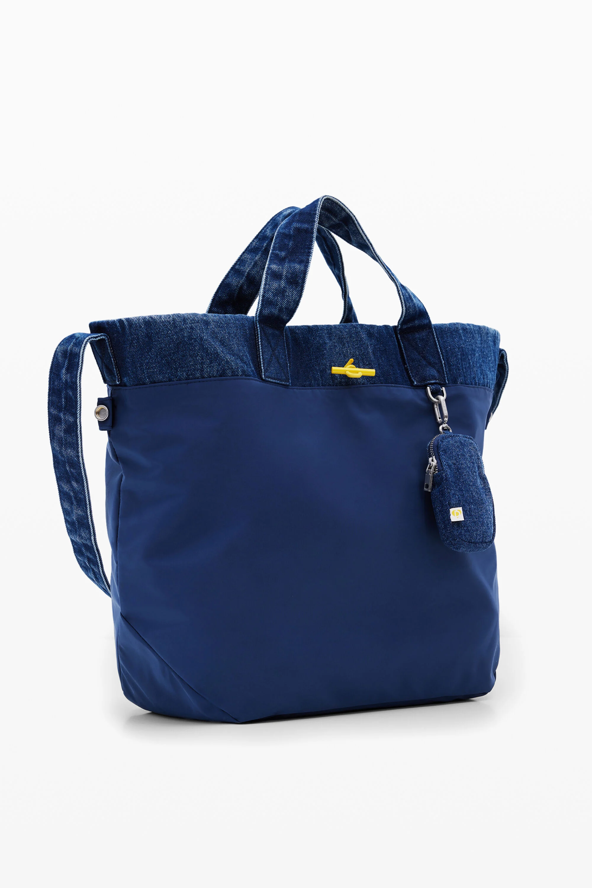 Bolsa shopper tamanho G em jeans reversível