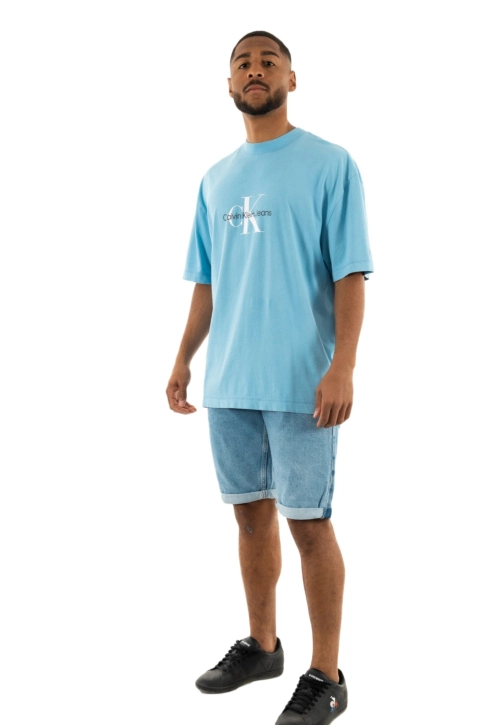 Tee shirt calvin klein jeans archival monologo cez dusk blue