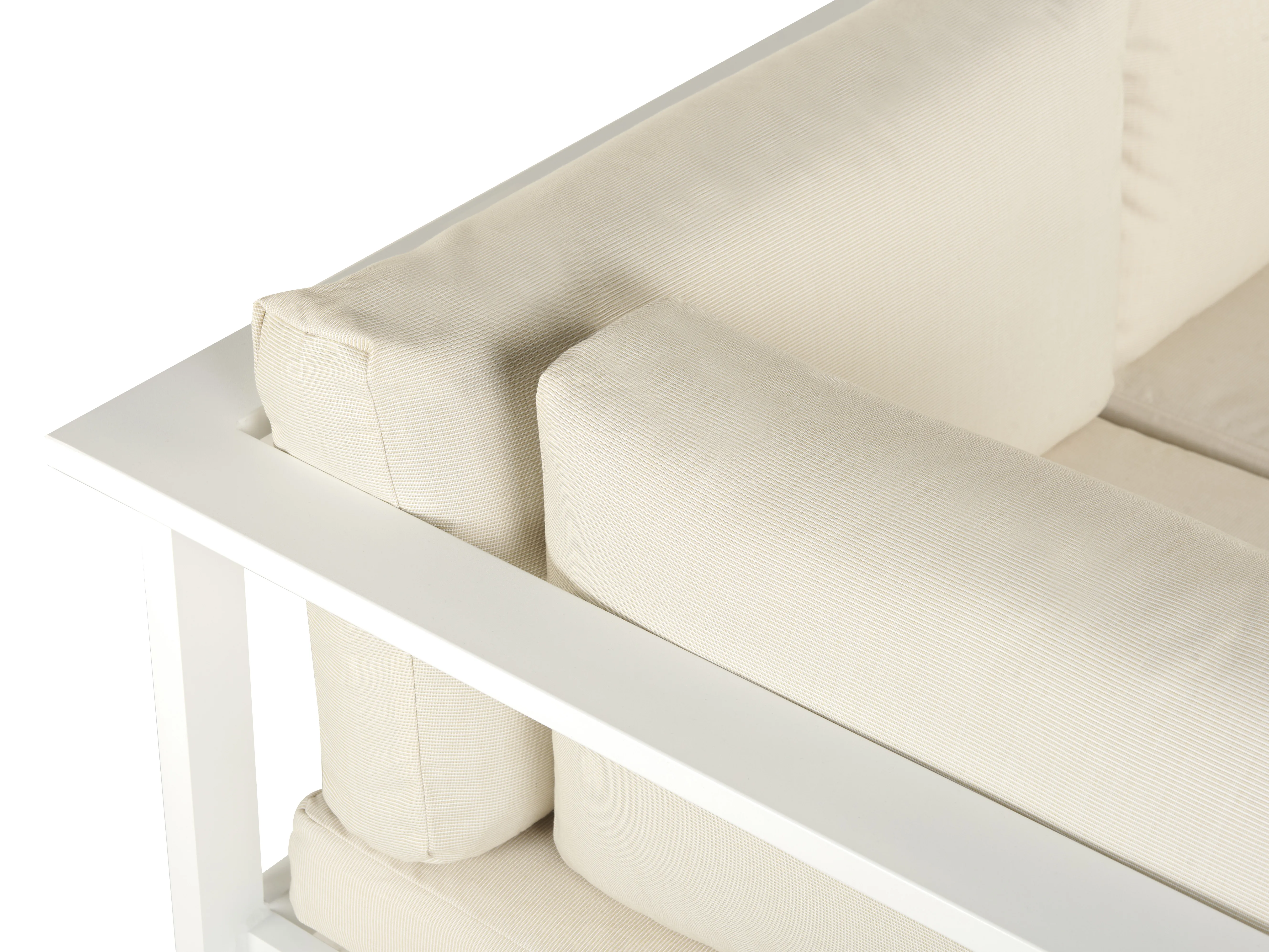Tuin hoekloungeset met tafel 5-zits MESSINA linkszijdig Metaal Beige