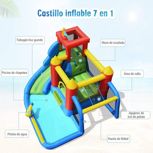 Castelo inflável Costway com escorregador e bomba de 450W