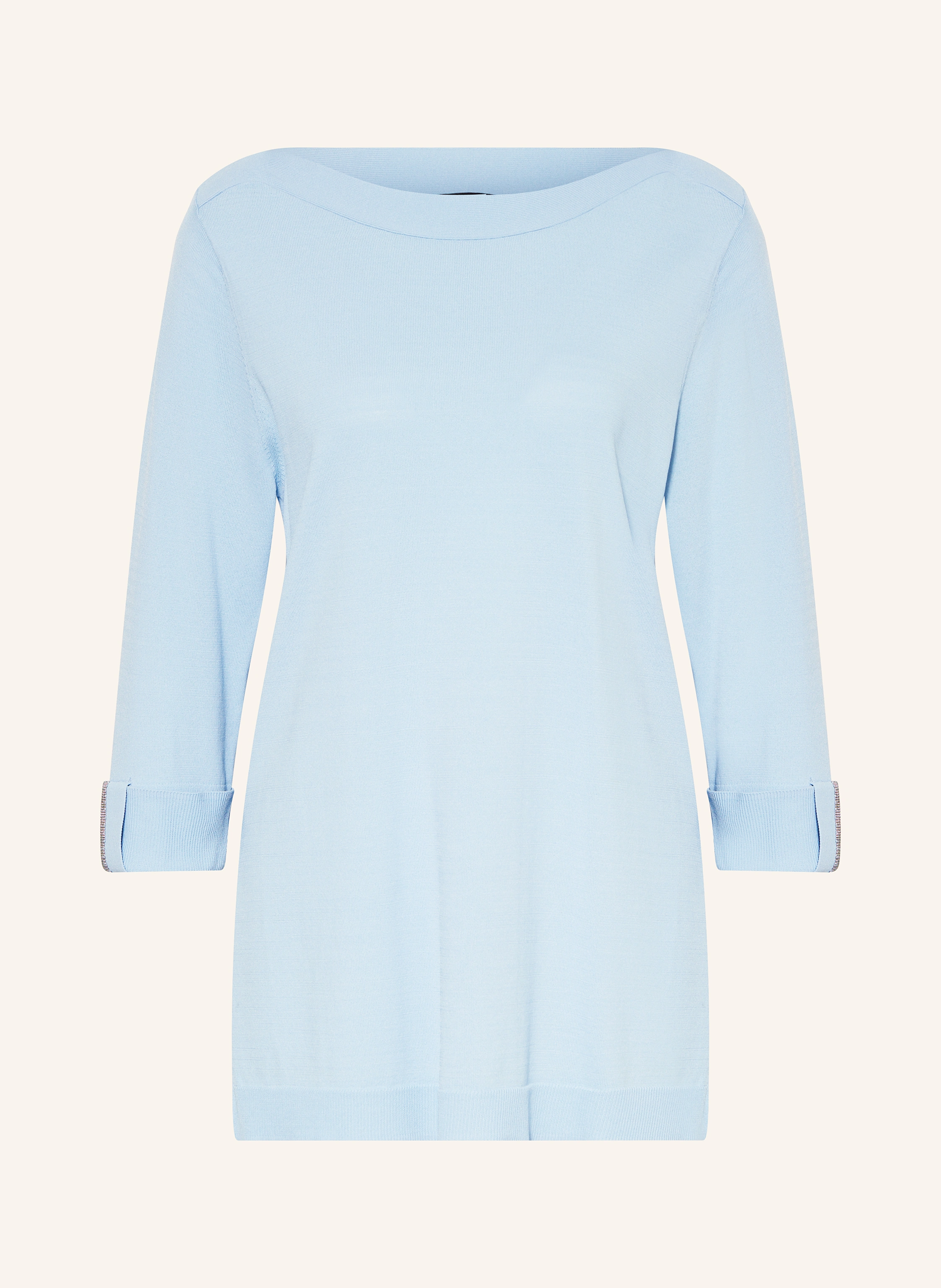 MARC AUREL Pullover mit 3/4-Arm und Schmuckperlen