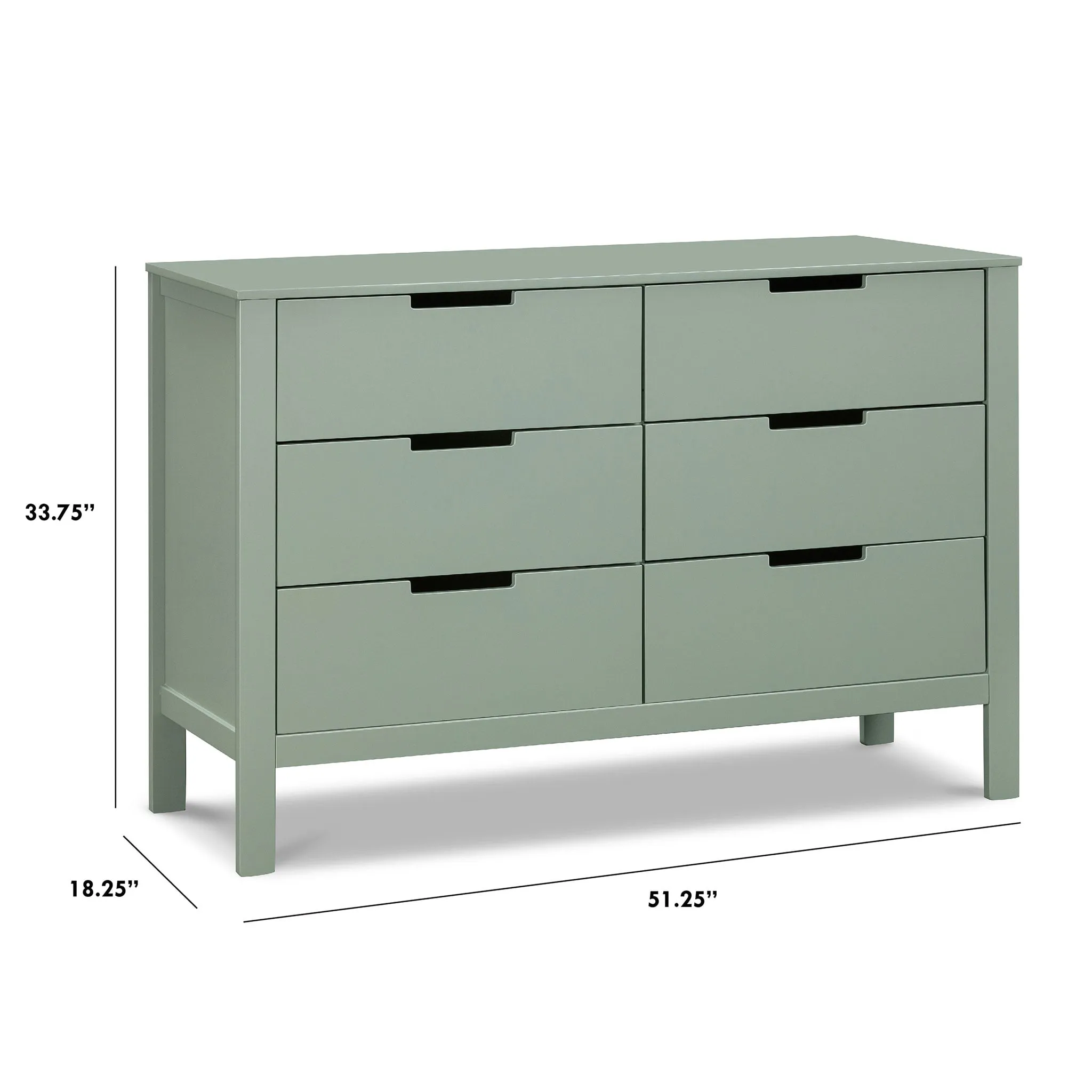 DaVinci Bureau 6 Tiroirs Colby - Sauge